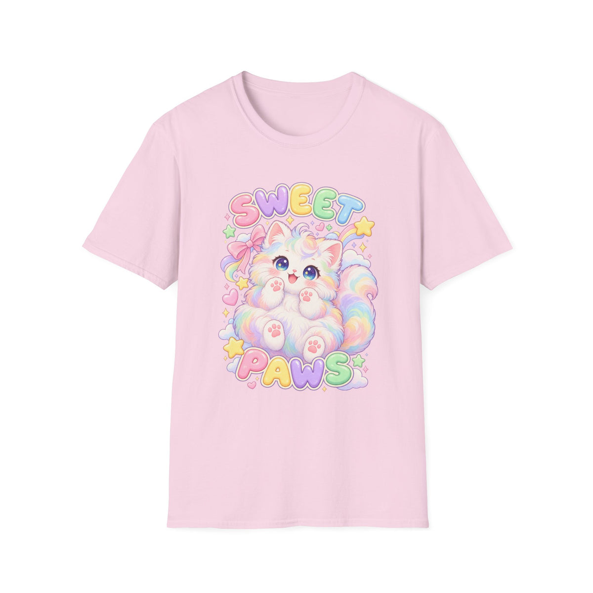 Sweet Paws Cute Pastel Cat T-Shirt
