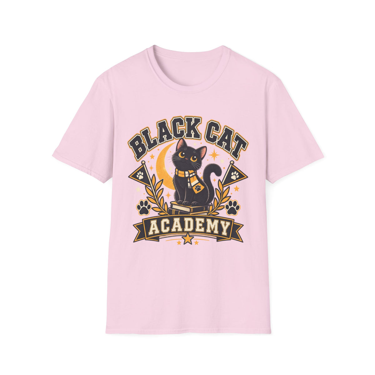 Black Cat Academy T-Shirt — Cute Witchy Cat Graphic Tee