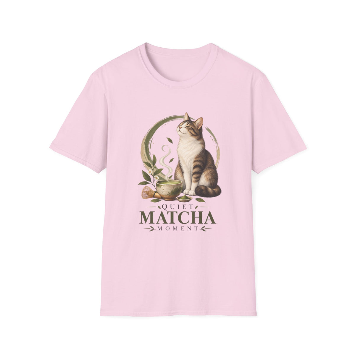 Matcha Cat T-Shirt — Cute Tea Lover Graphic Tee