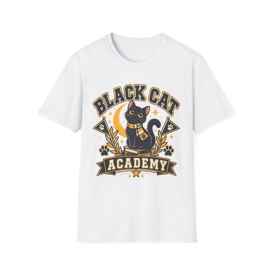 Black Cat Academy T-Shirt — Cute Witchy Cat Graphic Tee