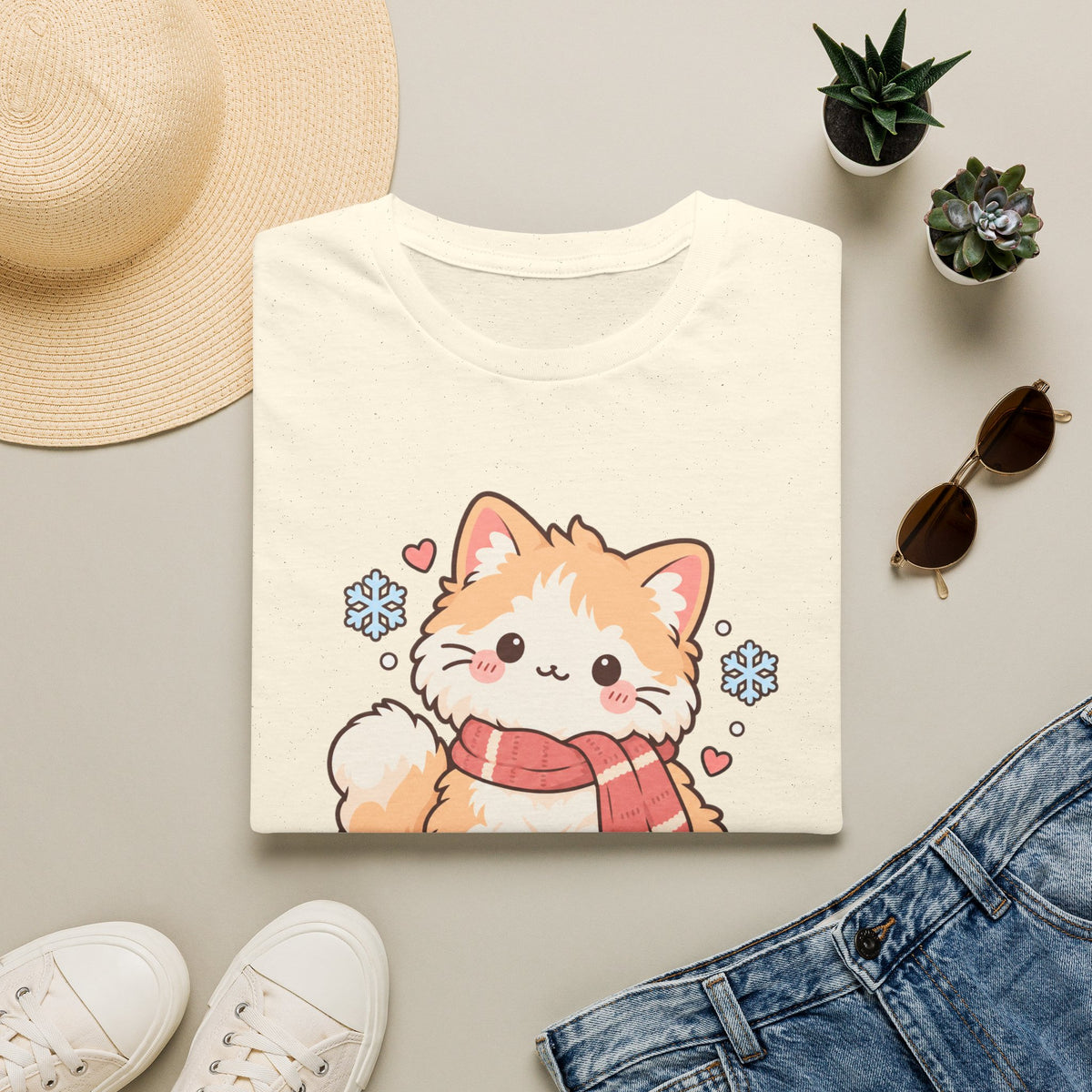 Cozy Cat T-Shirt — "Stay Cozy" Winter Kitten Graphic Tee