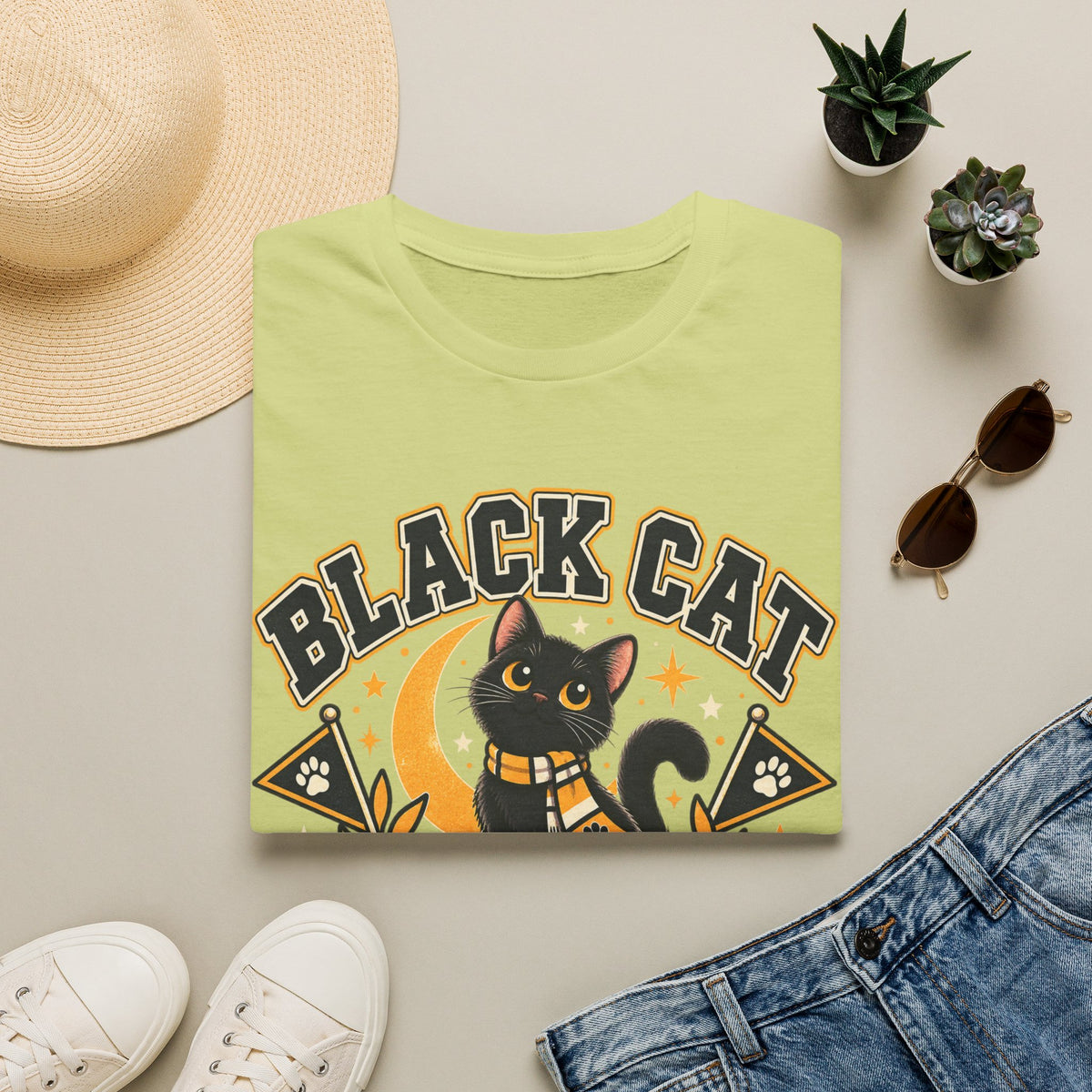 Black Cat Academy T-Shirt — Cute Witchy Cat Graphic Tee