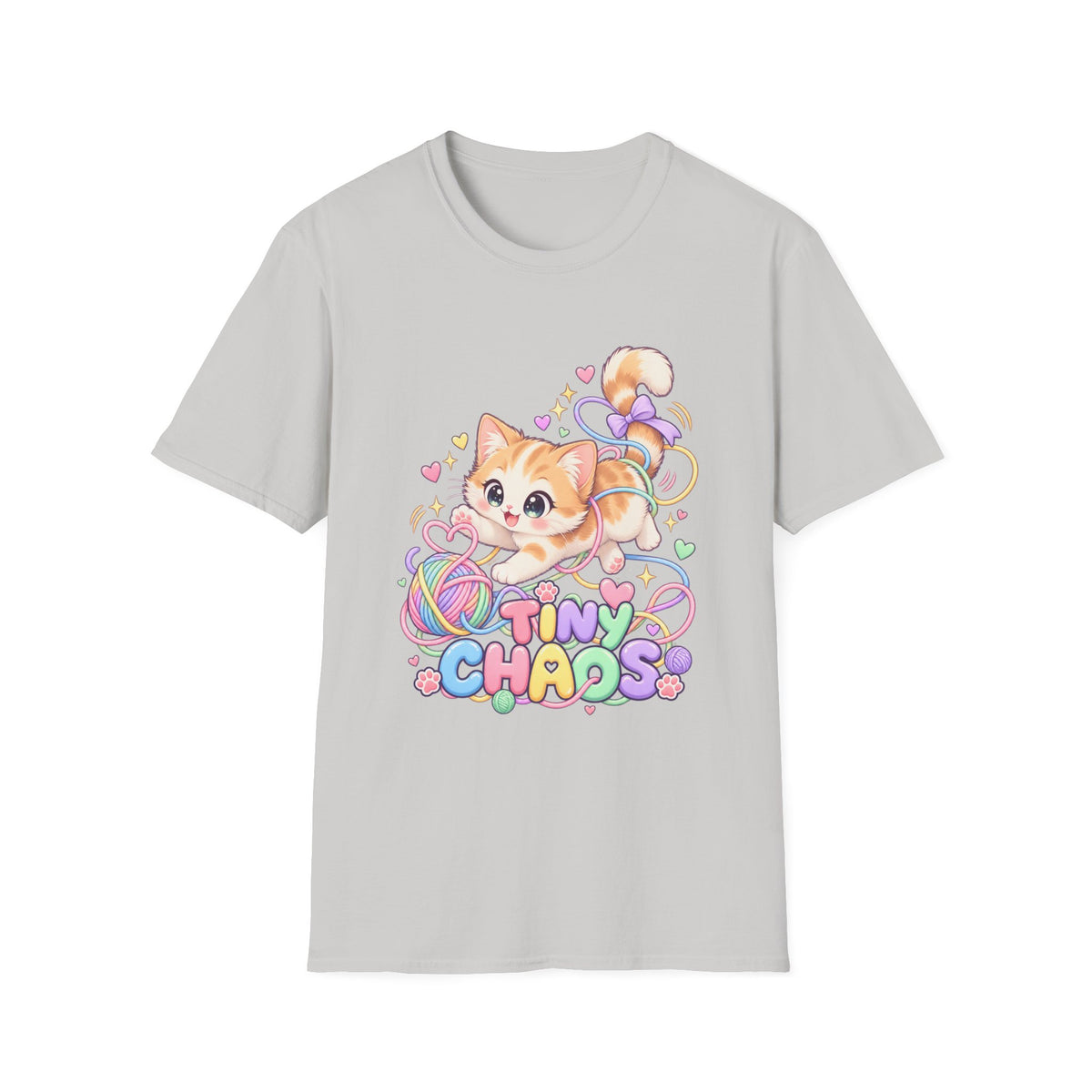 Cute Kitten Graphic T-Shirt — "Tiny Chaos" Pastel Cat Design