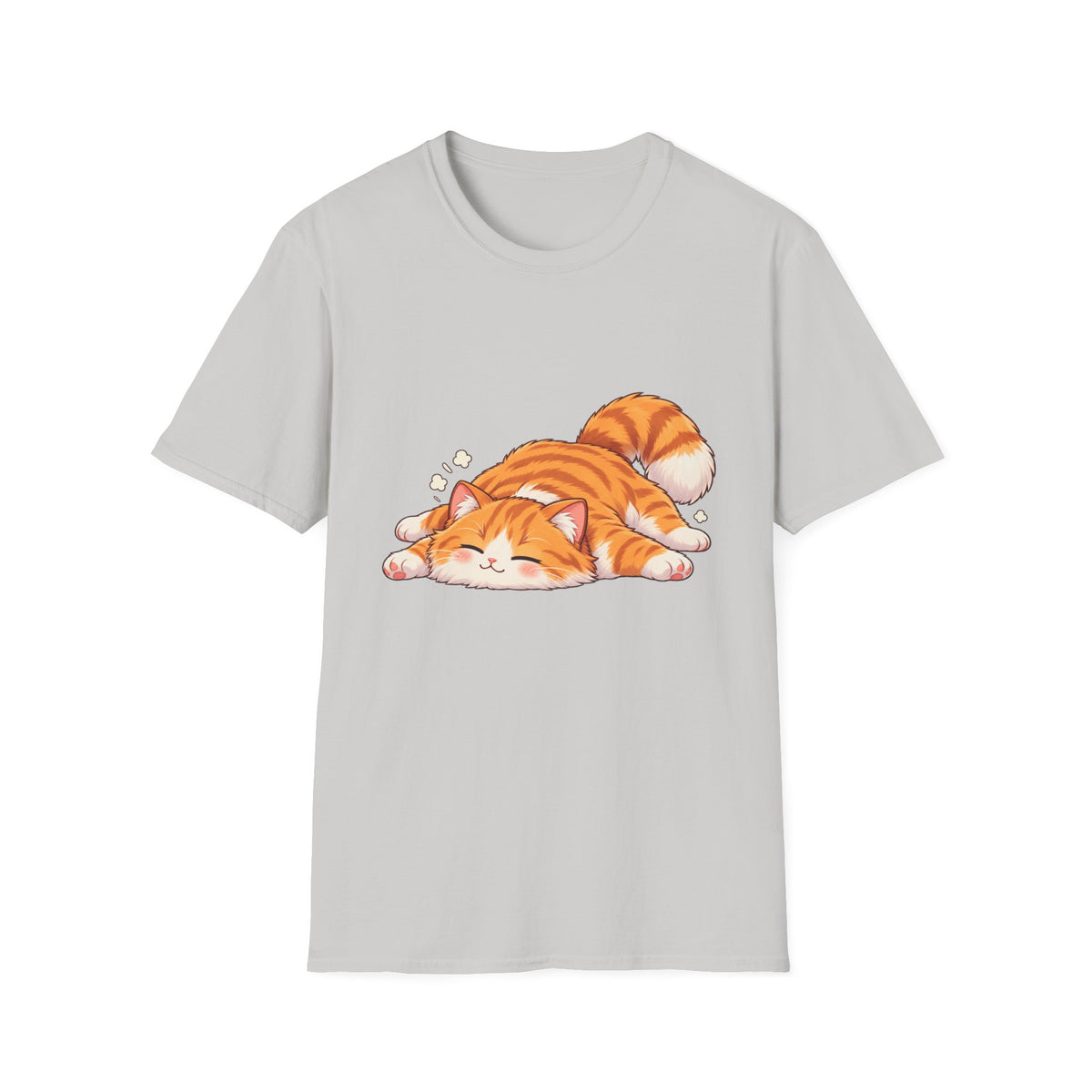 Sleeping Ginger Cat T-Shirt — Cute Napping Kitty Tee