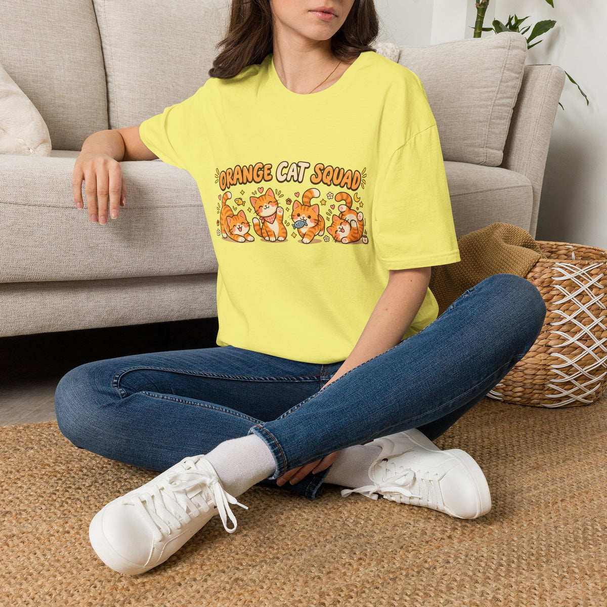 Orange Cat Squad T-Shirt – Cute Ginger Cats Graphic Tee for Cat Lovers