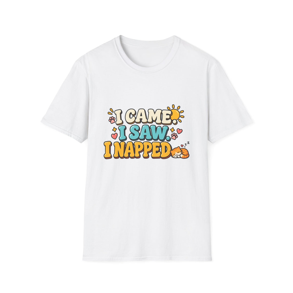 I Came I Saw I Napped T-Shirt — Cute Retro Sleepy Graphic Tee for Women & Men