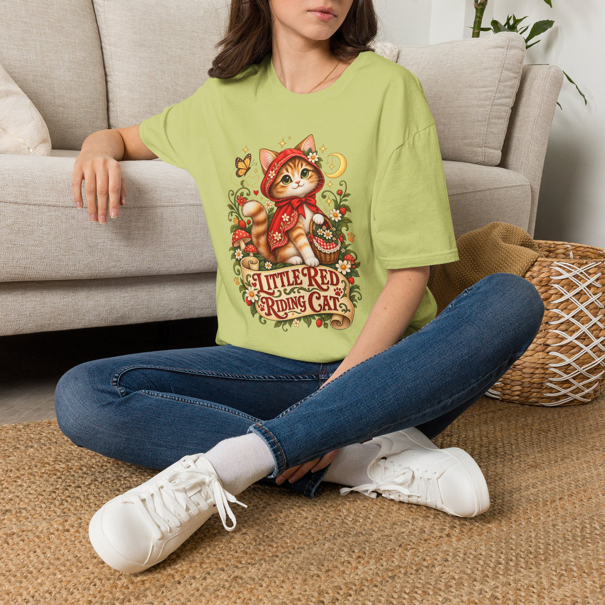 Little Red Riding Cat T-Shirt