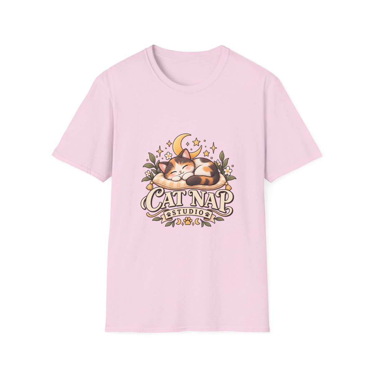 Cat Nap T-Shirt — Cute Sleeping Calico Cat Design