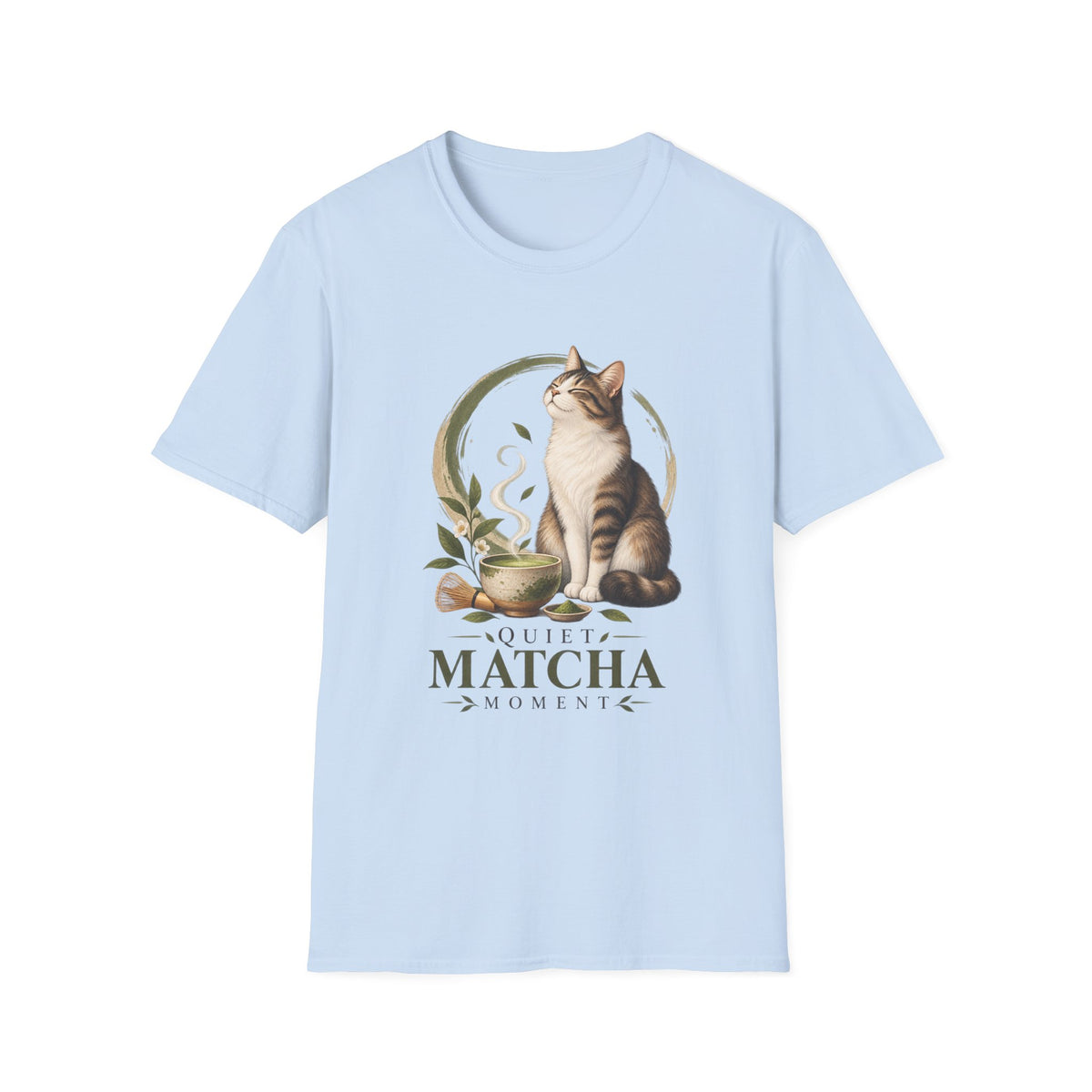 Matcha Cat T-Shirt — Cute Tea Lover Graphic Tee