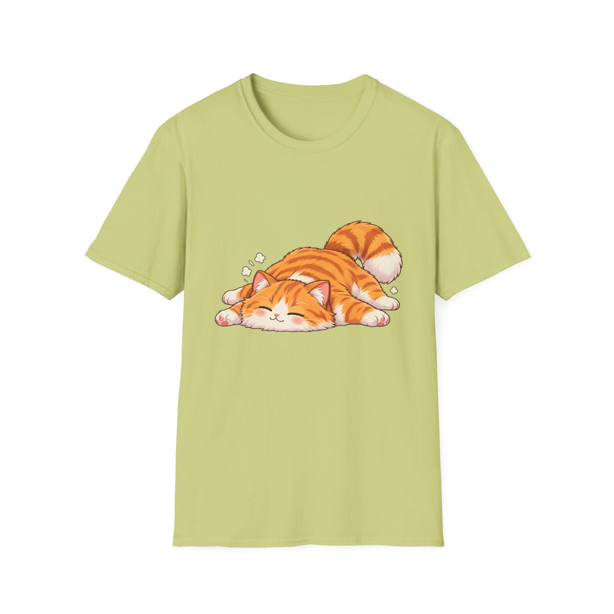 Sleeping Ginger Cat T-Shirt — Cute Napping Kitty Tee