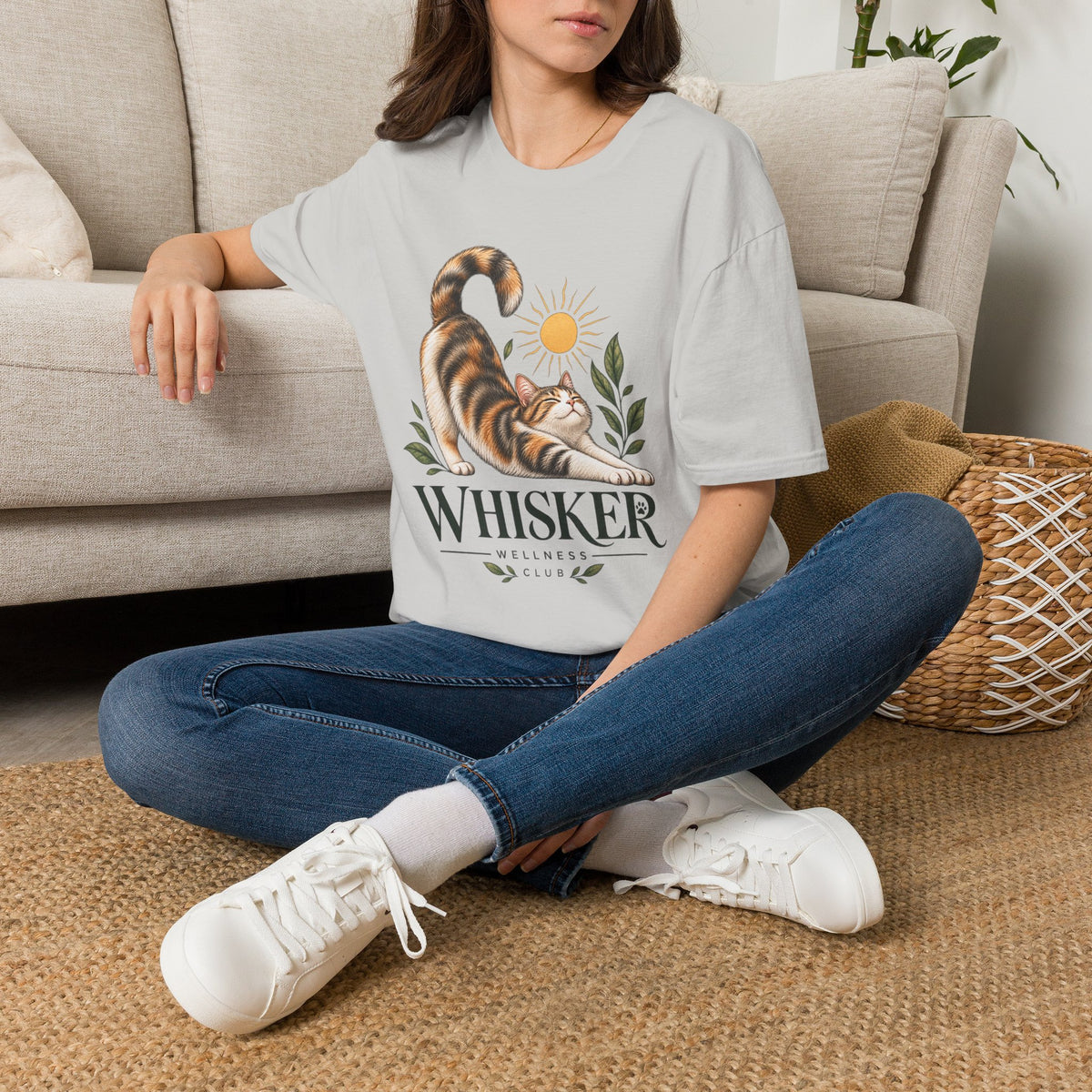 Cat Stretch T-Shirt — Whisker Sunshine Graphic Tee