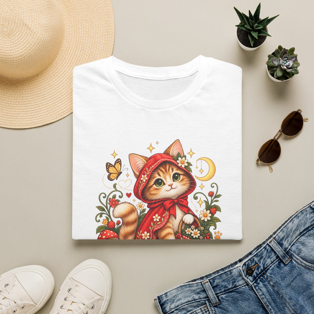 Little Red Riding Cat T-Shirt