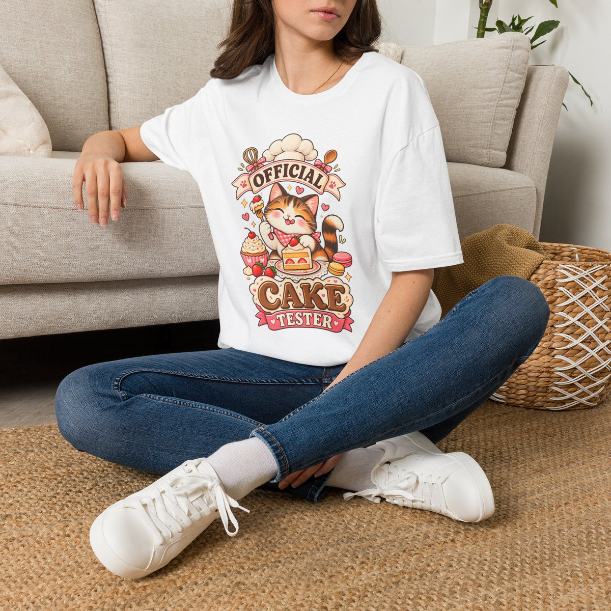 T-Shirt — "Official Candy Tester" Cute Cat Graphic