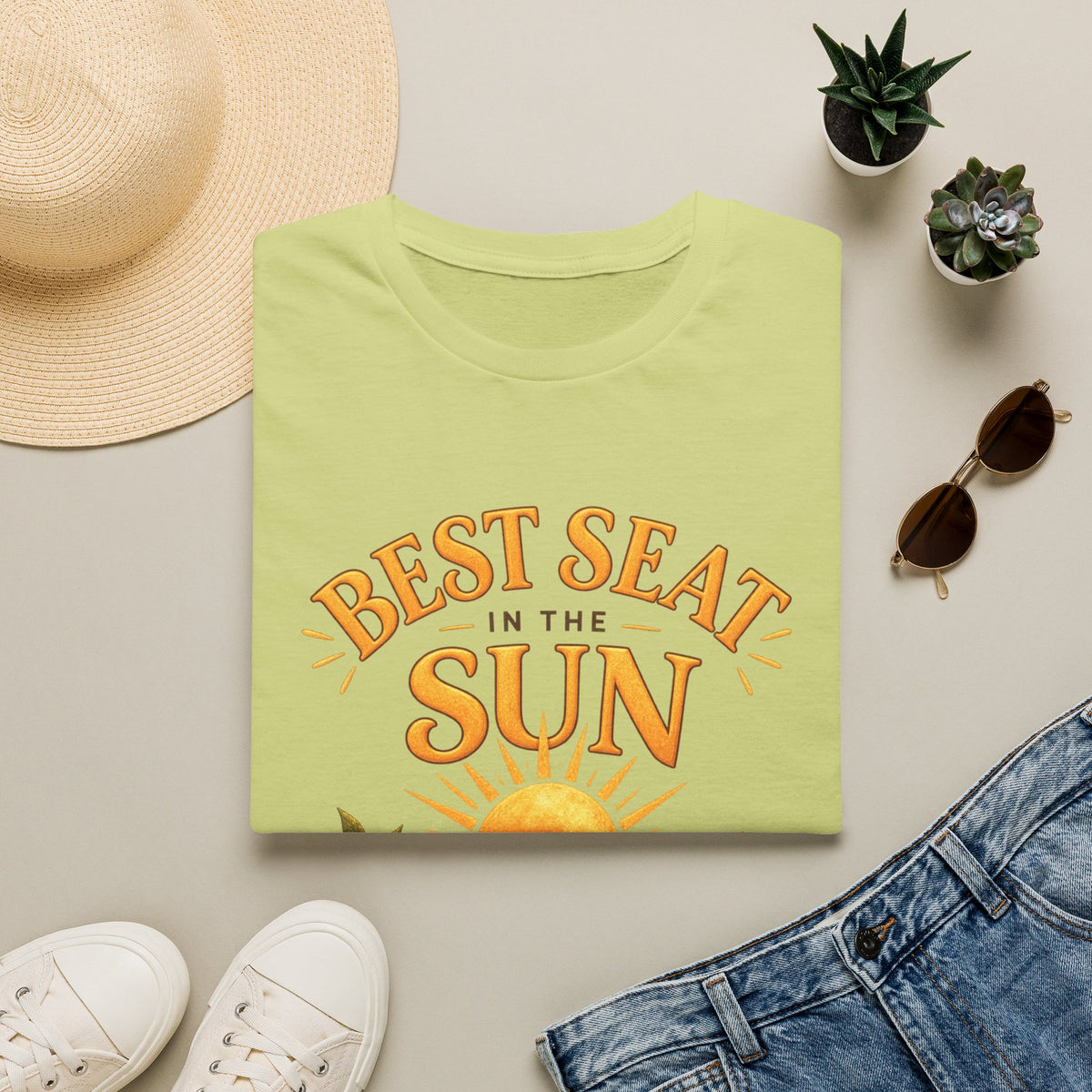 T-Shirt — "Best Seat in the Sun" Cat Graphic Tee