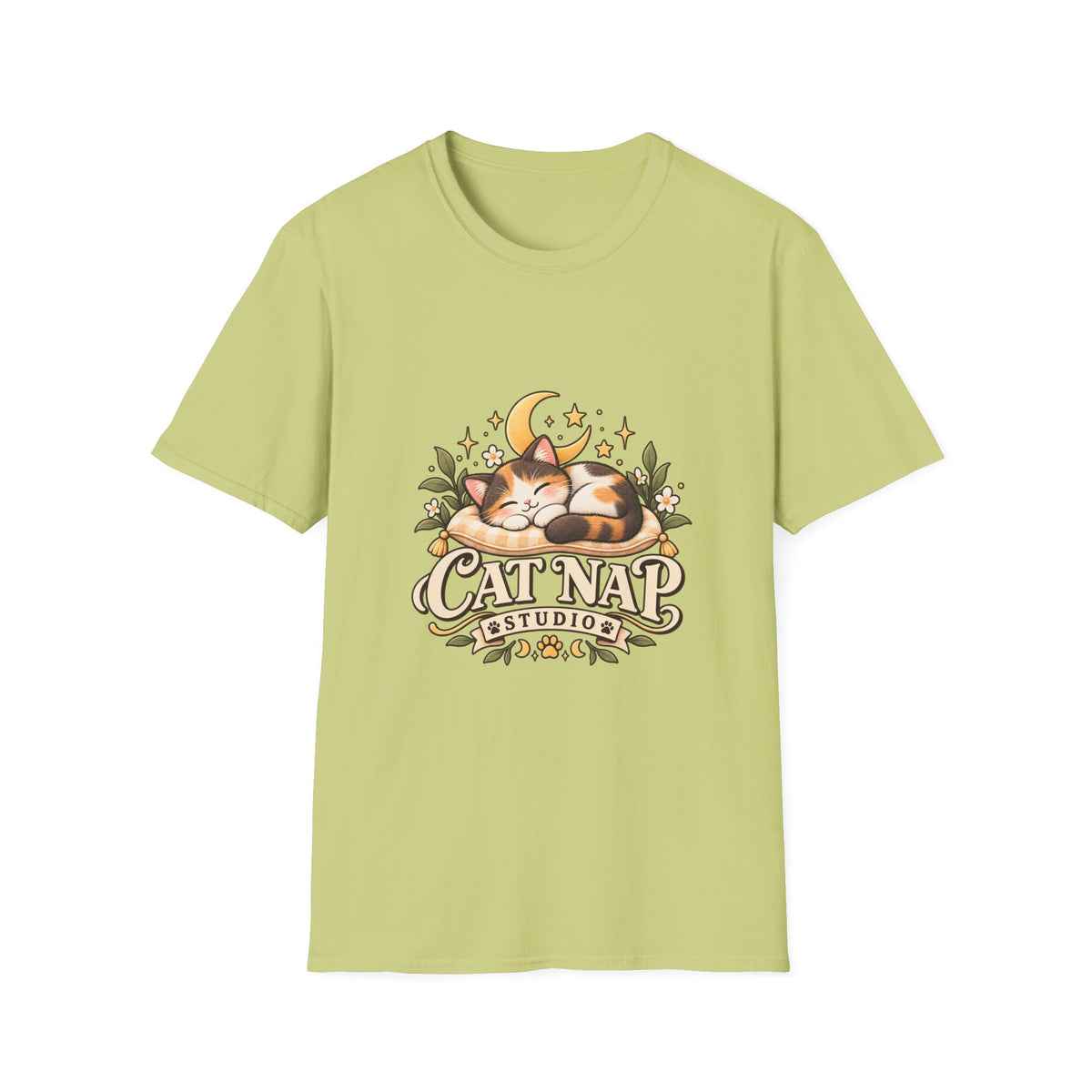 Cat Nap T-Shirt — Cute Sleeping Calico Cat Design