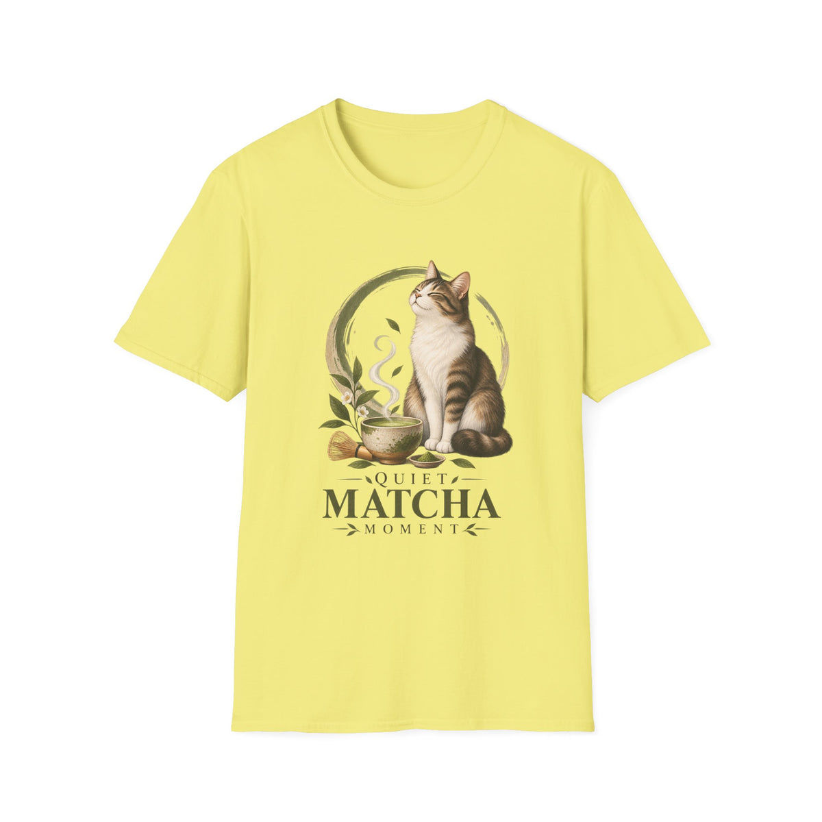 Matcha Cat T-Shirt — Cute Tea Lover Graphic Tee