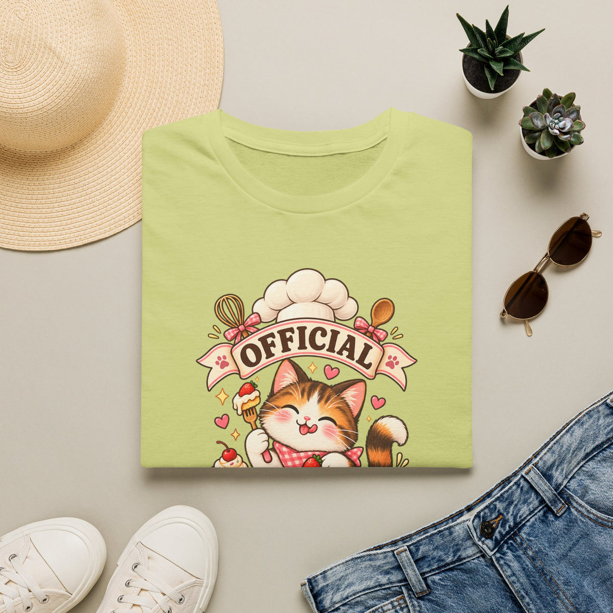 T-Shirt — "Official Candy Tester" Cute Cat Graphic