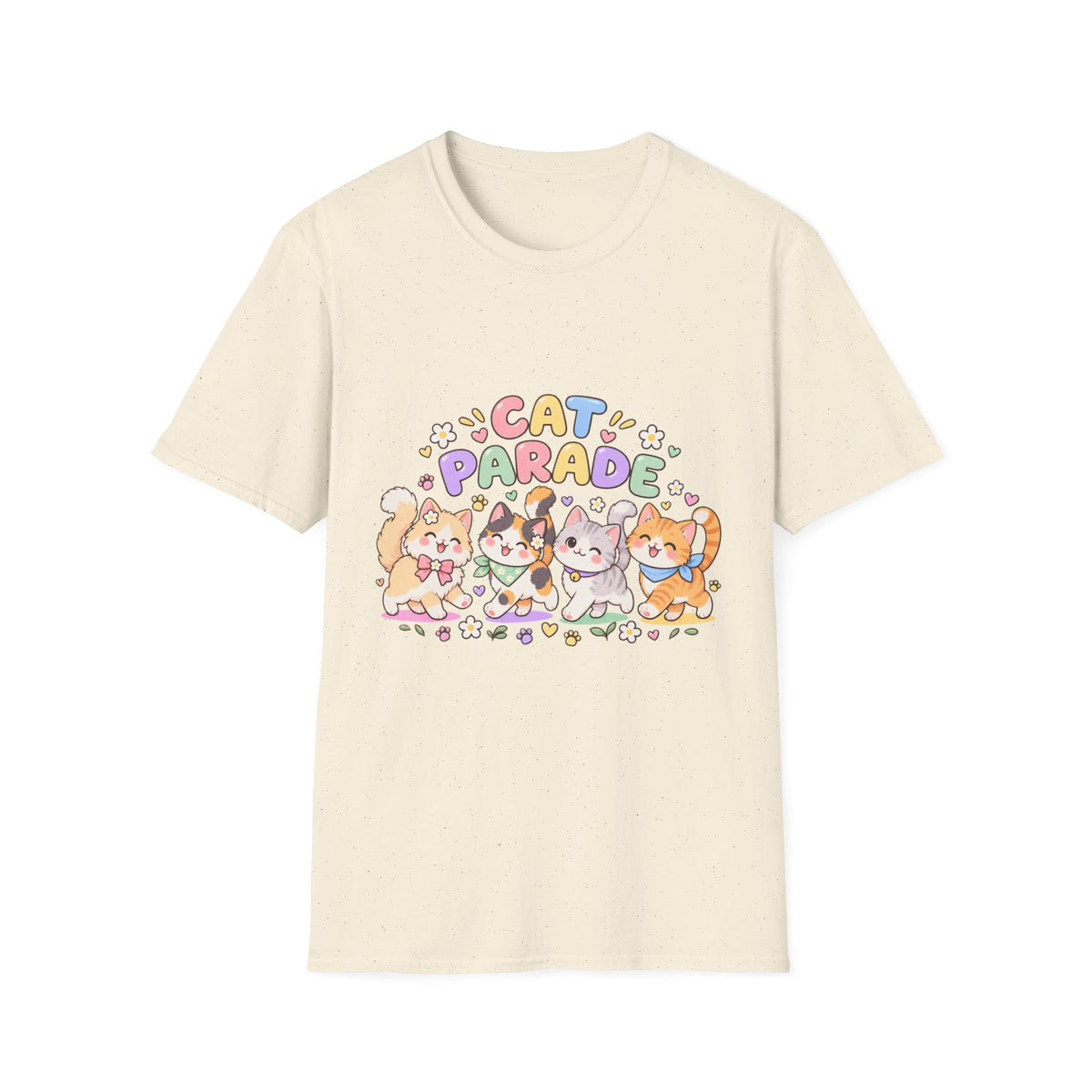 Cat Parade T-Shirt — Cute Cartoon Cats Graphic Tee