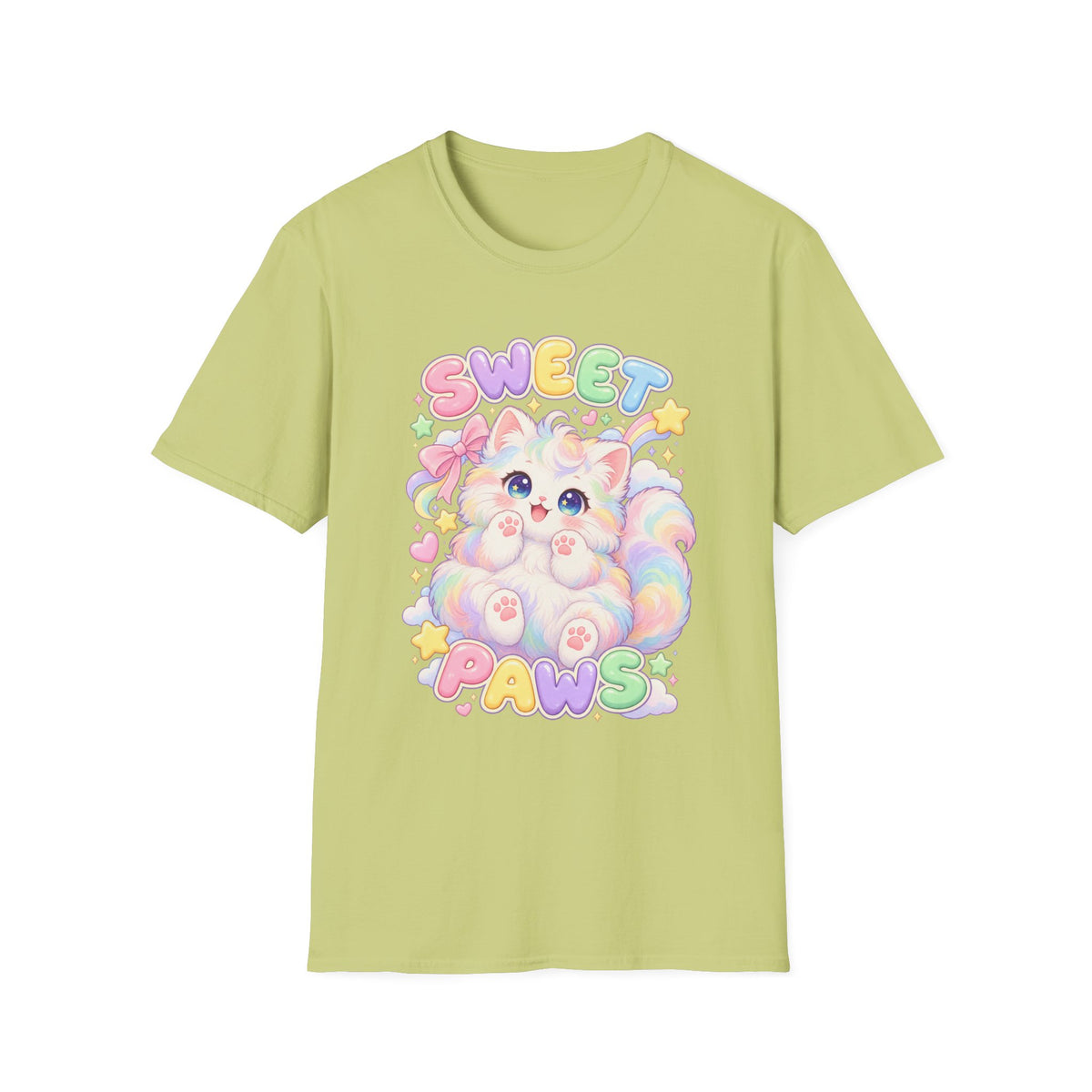 Sweet Paws Cute Pastel Cat T-Shirt