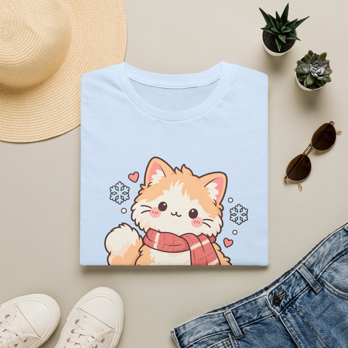 Cozy Cat T-Shirt — "Stay Cozy" Winter Kitten Graphic Tee