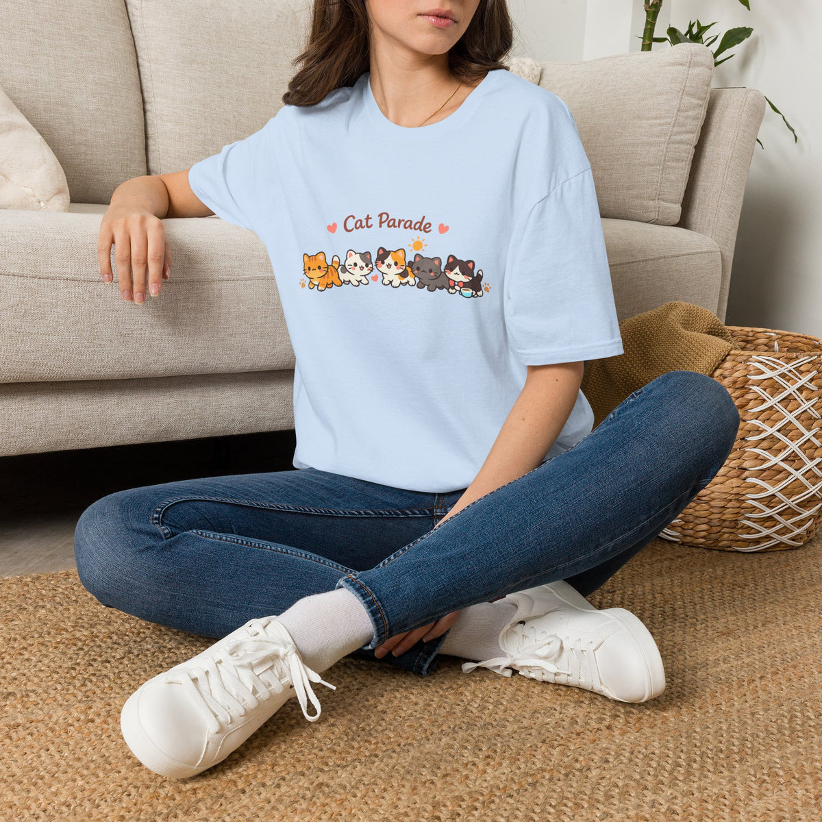 Cat Parade T-Shirt — Cute Kittens Graphic Tee for Cat Lovers