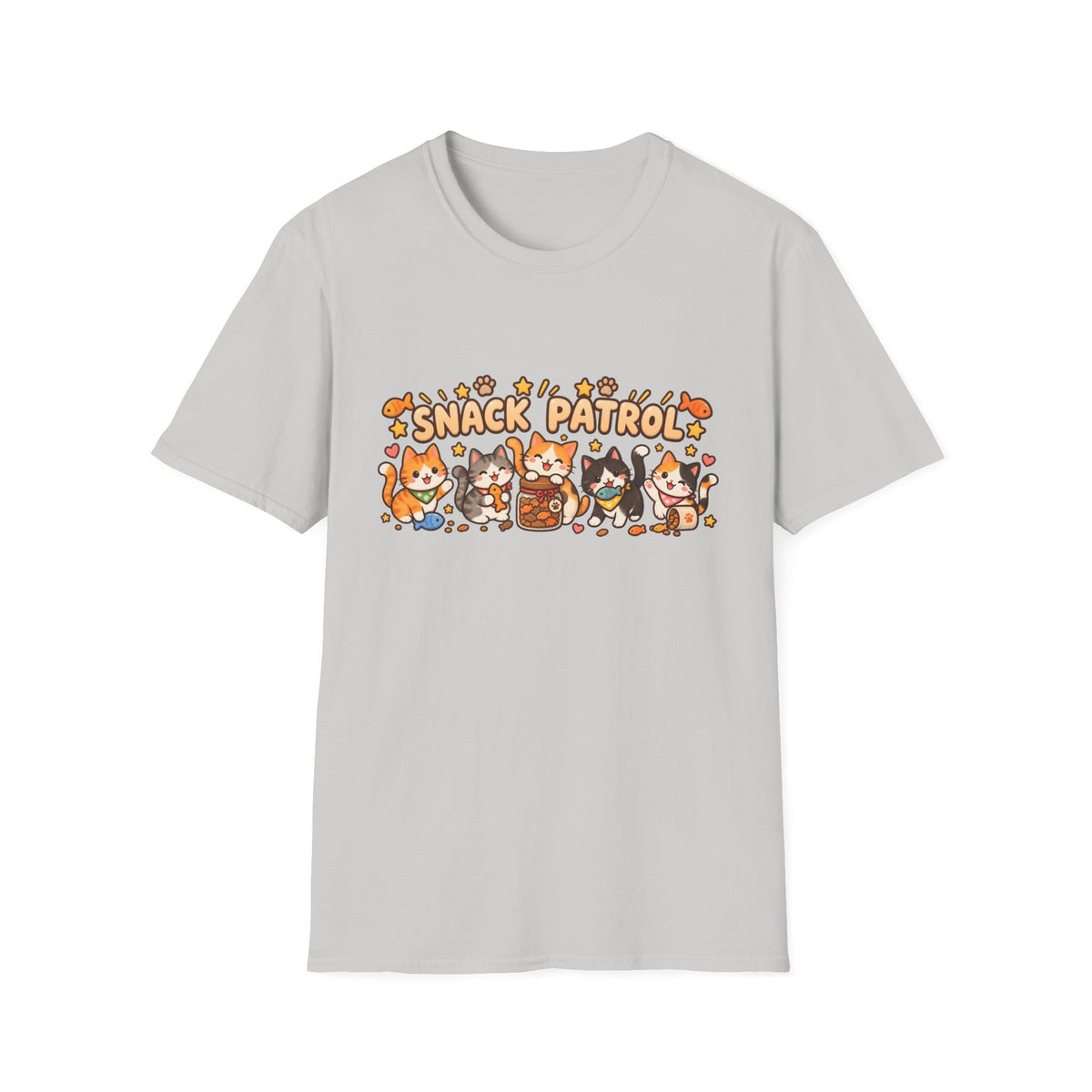 Snack Patrol T-Shirt — Cute Kawaii Cats Holding Snacks