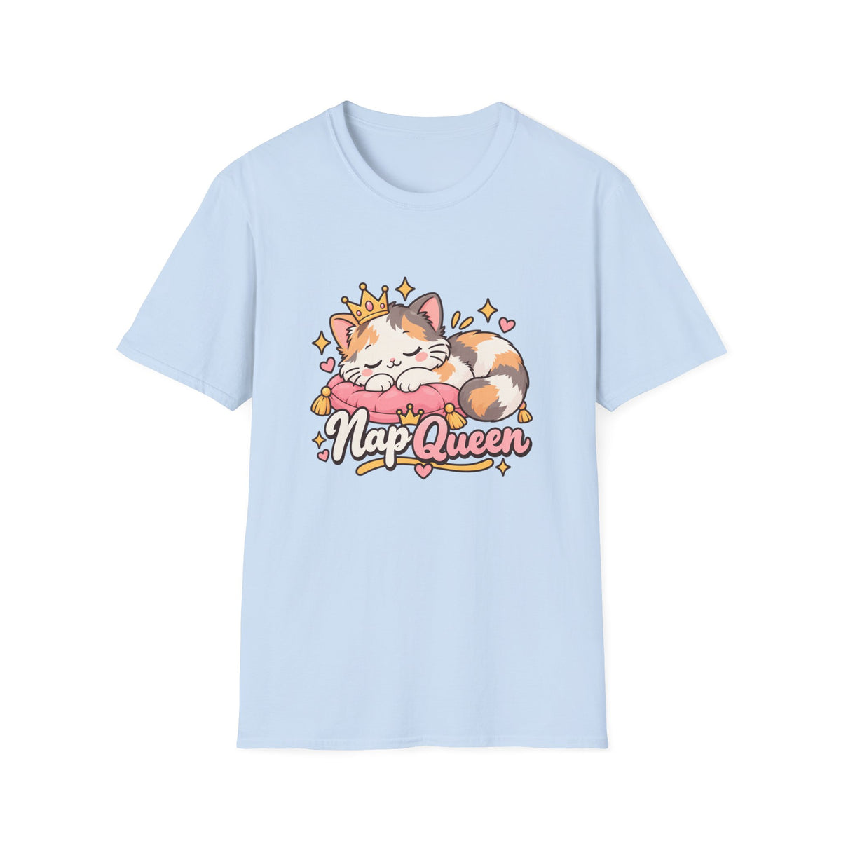 Nap Queen T-Shirt — Cute Sleeping Calico Cat Graphic Tee