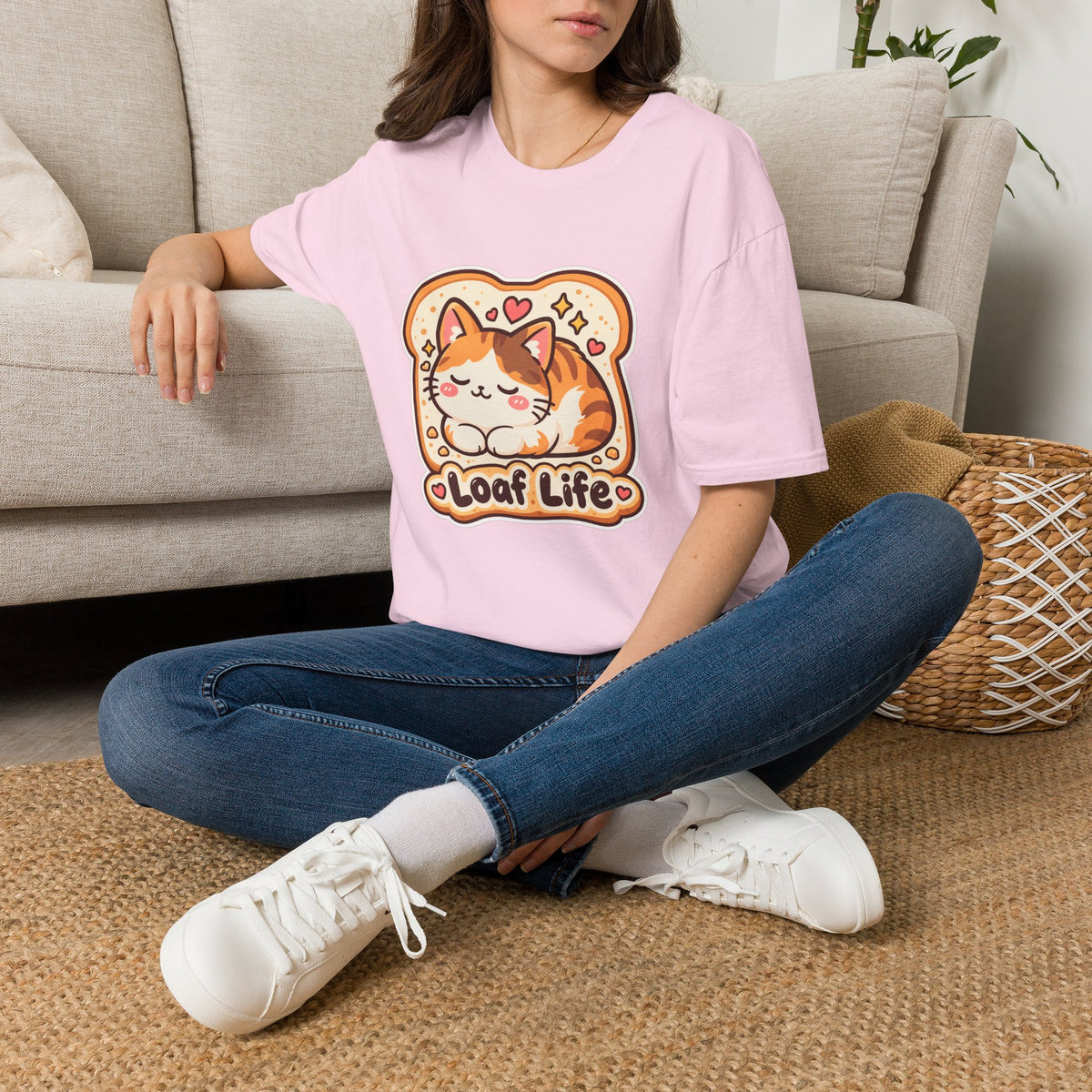 Cat Loaf T-Shirt — Cute ‘Loaf Life’ Calico Cat Graphic Tee