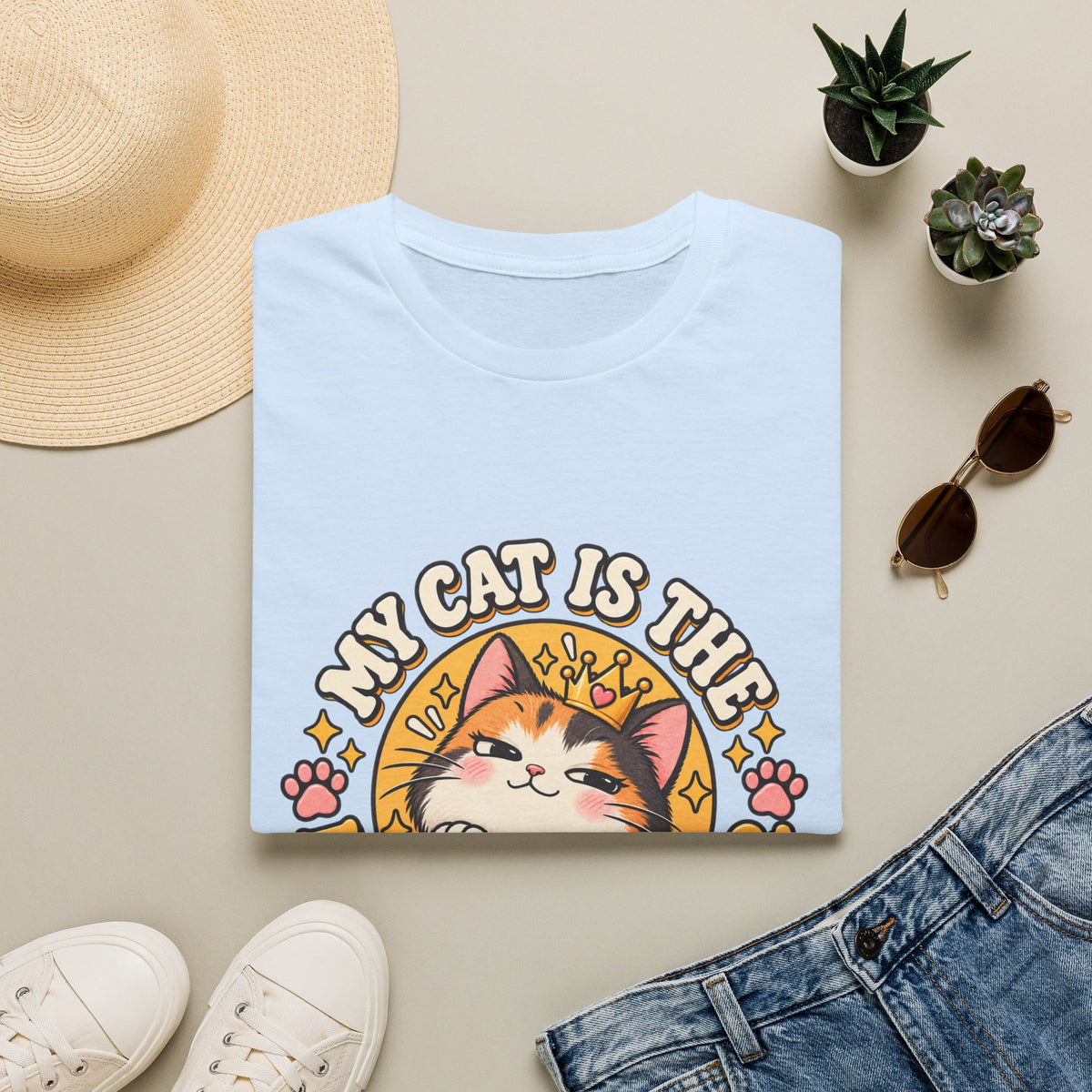 Cat T-Shirt — “My Cat Is The Main Character” Cute Graphic Tee for Cat Lovers