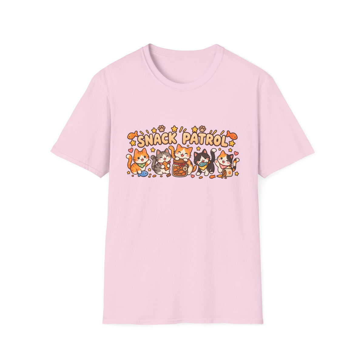 Snack Patrol T-Shirt — Cute Kawaii Cats Holding Snacks