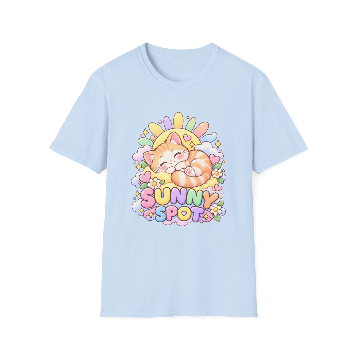 Sunny Spot Cat T-Shirt — Cute Sleeping Kitten Graphic Tee