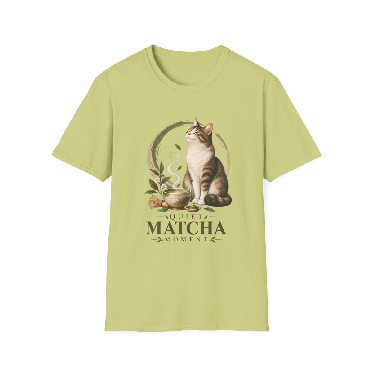 Matcha Cat T-Shirt — Cute Tea Lover Graphic Tee