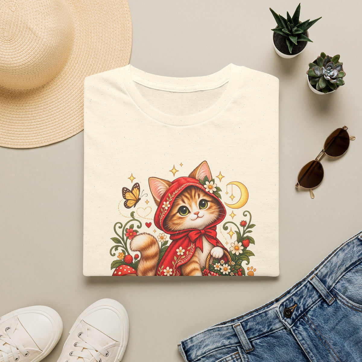 Little Red Riding Cat T-Shirt