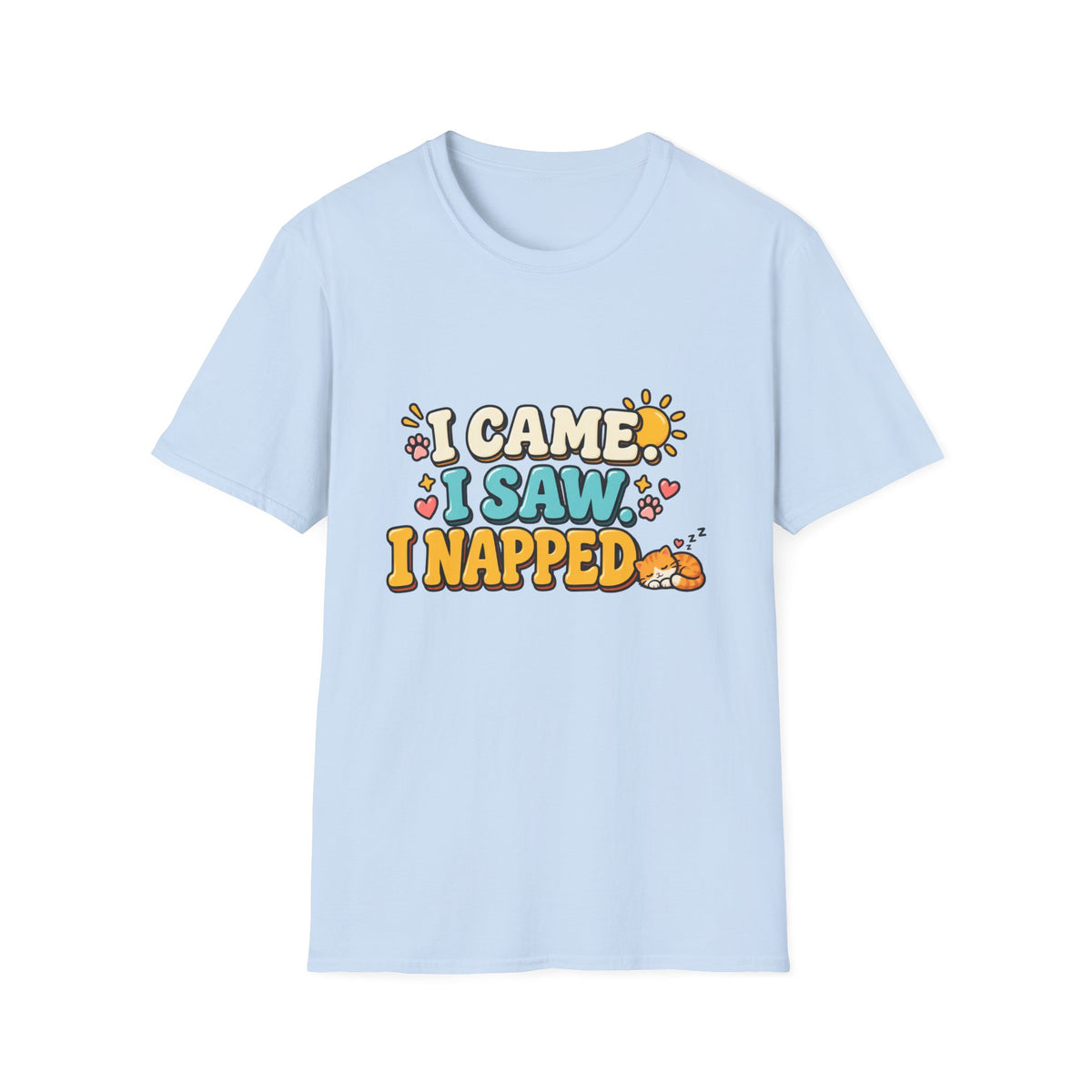 I Came I Saw I Napped T-Shirt — Cute Retro Sleepy Graphic Tee for Women & Men