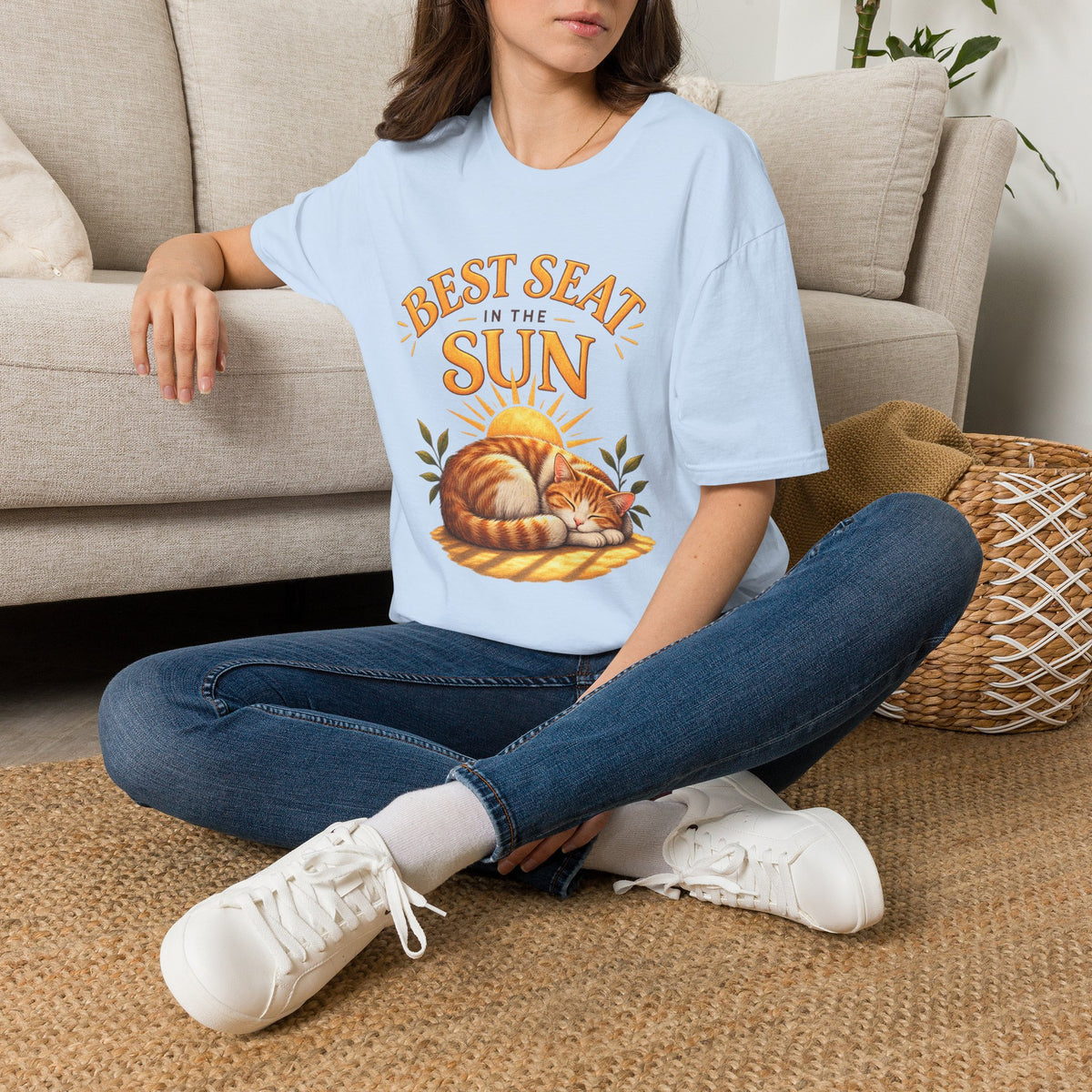 T-Shirt — "Best Seat in the Sun" Cat Graphic Tee