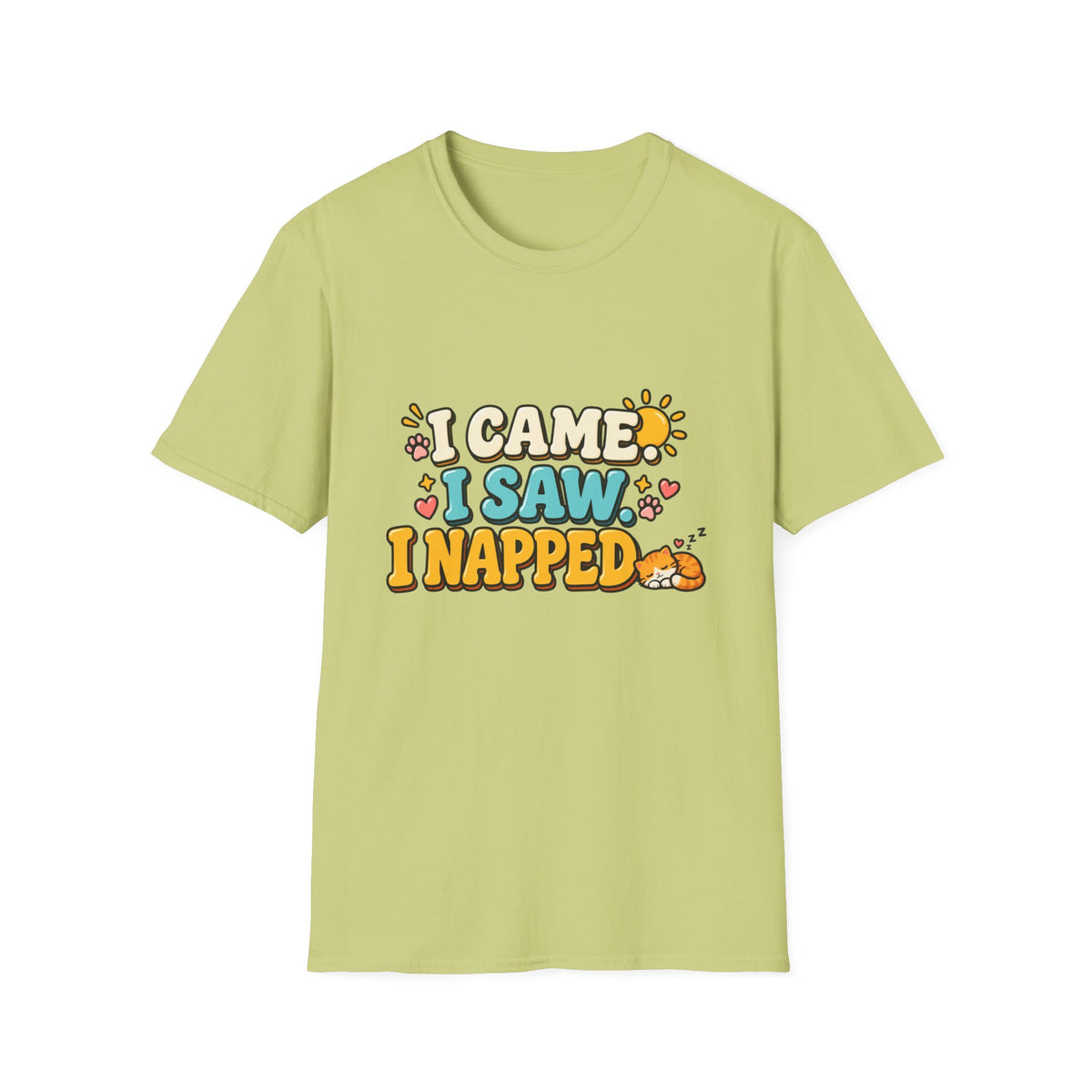 I Came I Saw I Napped T-Shirt — Cute Retro Sleepy Graphic Tee for Women & Men