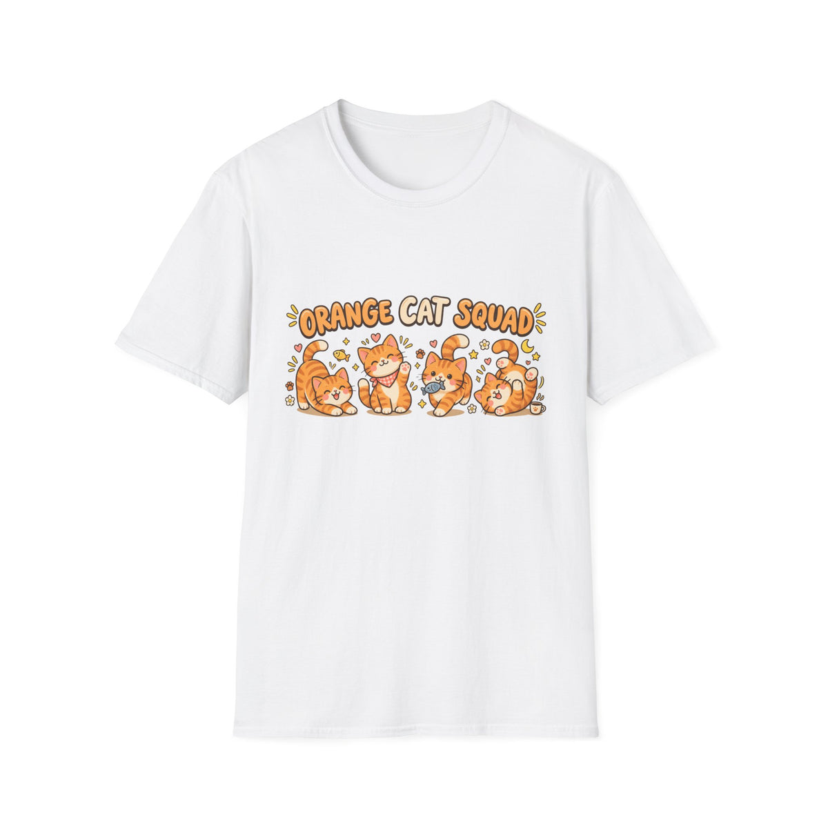 Orange Cat Squad T-Shirt – Cute Ginger Cats Graphic Tee for Cat Lovers