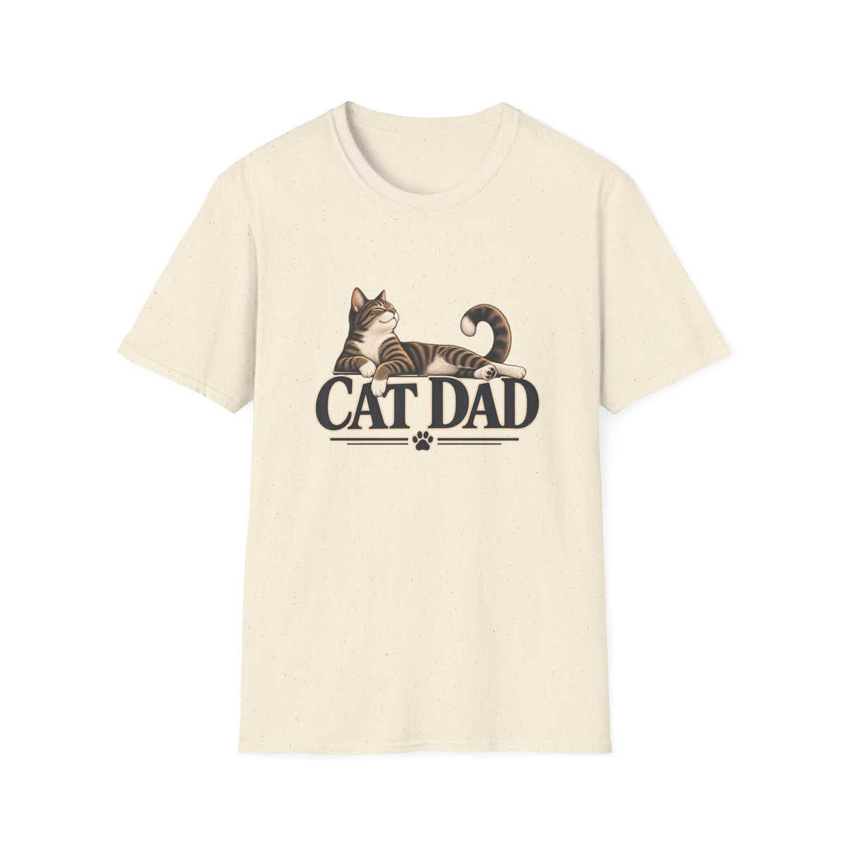Cat Dad T-Shirt — Relaxed Tabby Cat Graphic Tee for Cat Lovers