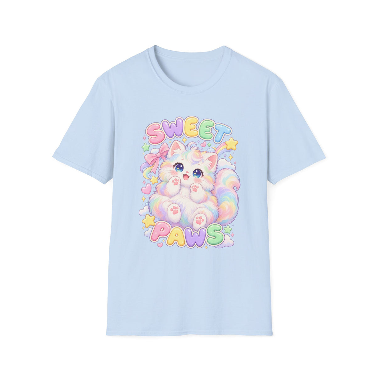 Sweet Paws Cute Pastel Cat T-Shirt