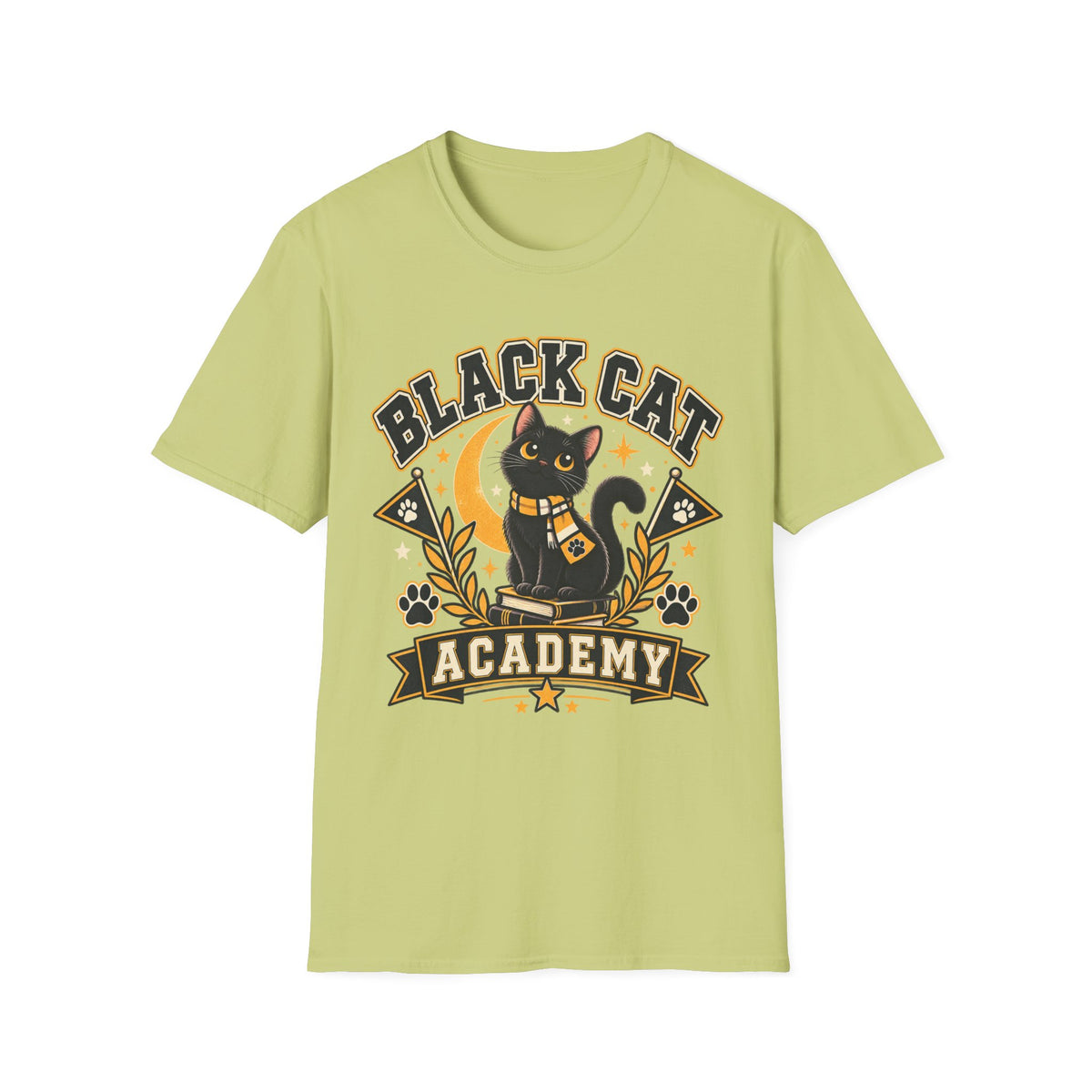Black Cat Academy T-Shirt — Cute Witchy Cat Graphic Tee
