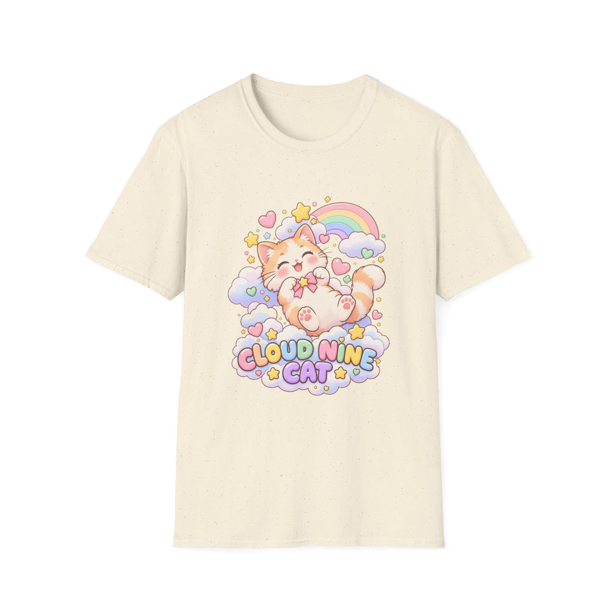 Cloud Nine Cat T-Shirt — Cute Rainbow Kitty Graphic Tee