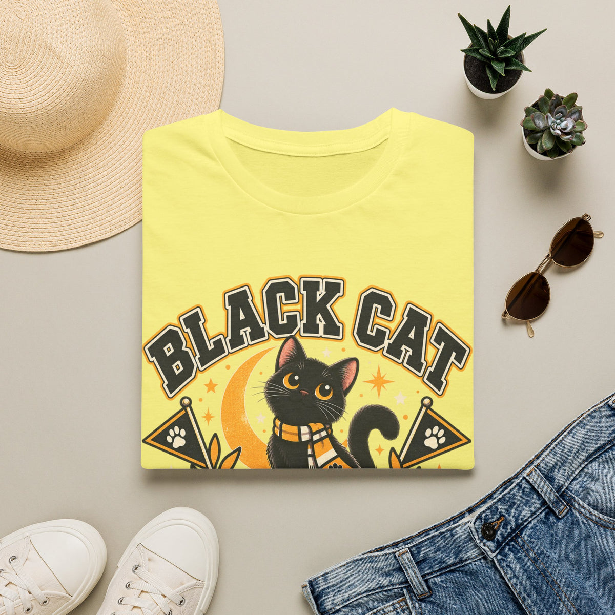 Black Cat Academy T-Shirt — Cute Witchy Cat Graphic Tee