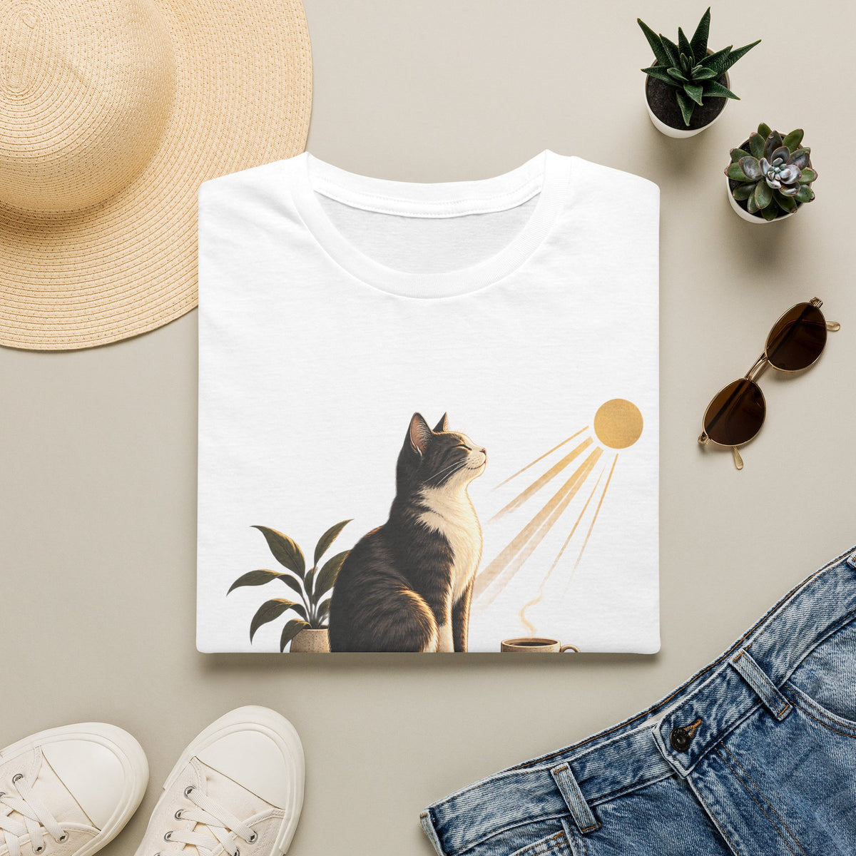 Cat & Sun 'Quiet Company' T-Shirt