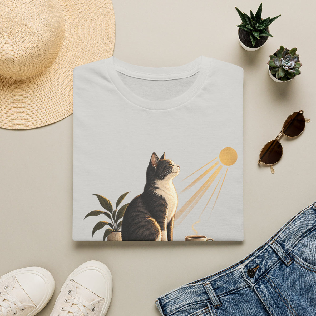 Cat & Sun 'Quiet Company' T-Shirt