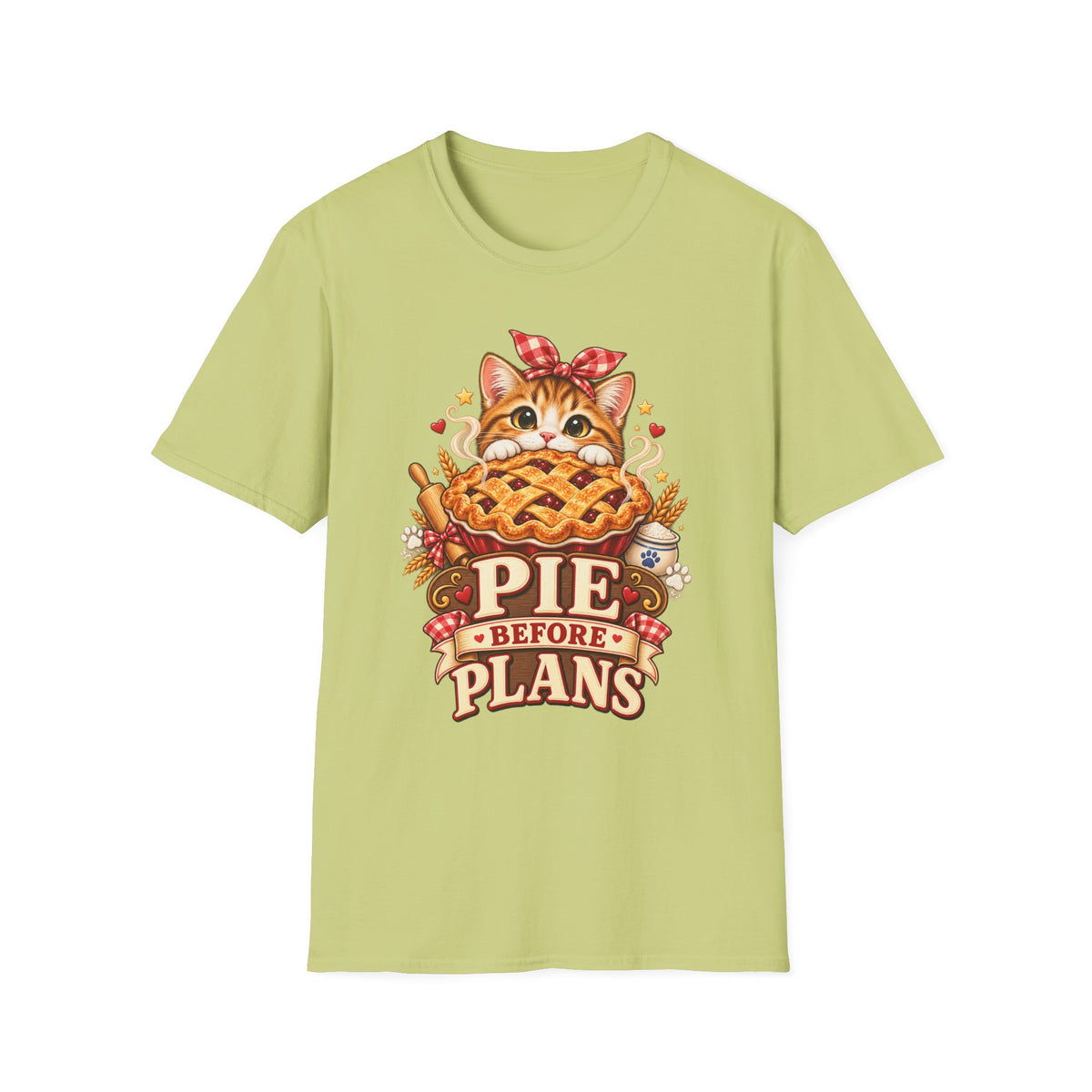 T-Shirt — Pie Before Plans Cat Graphic Tee
