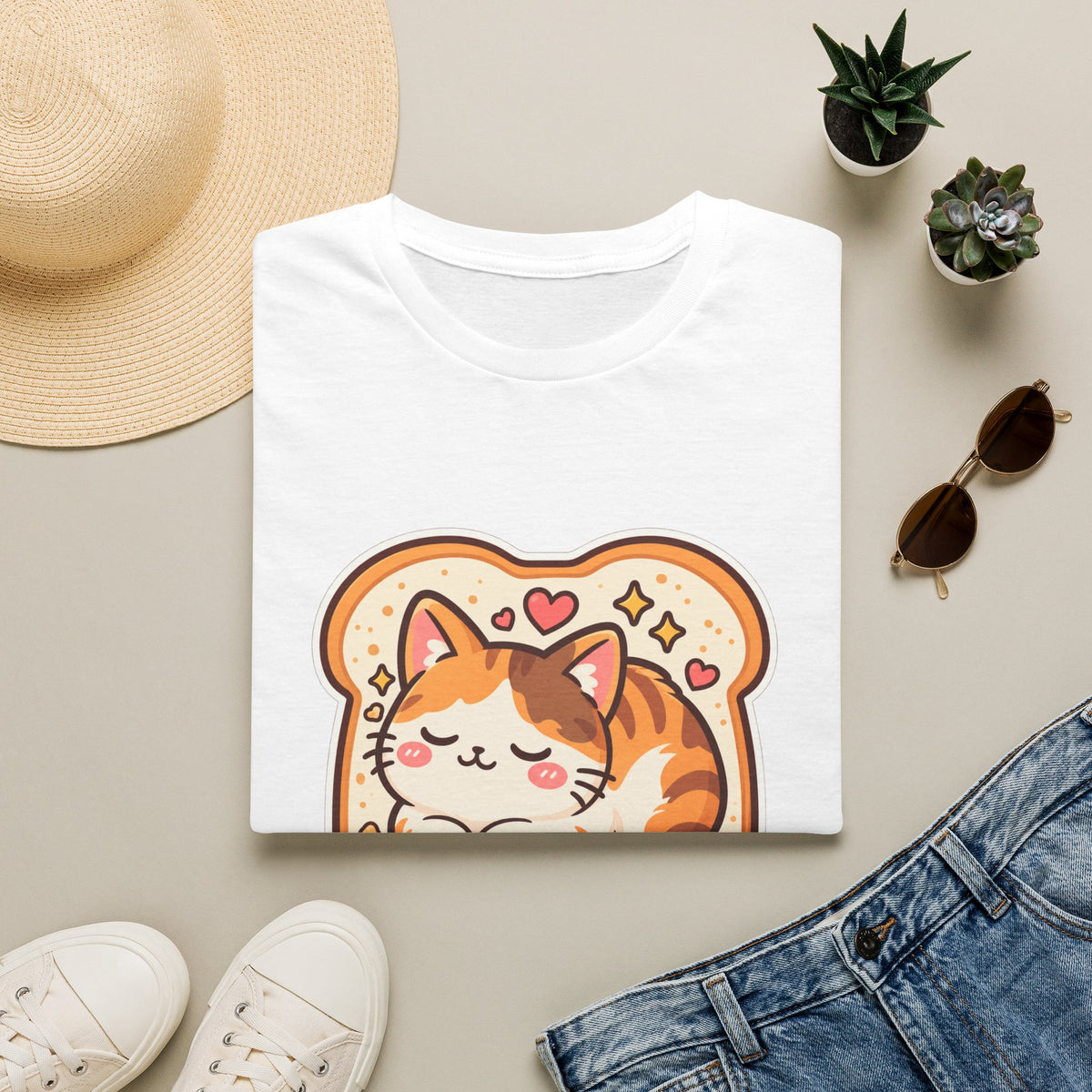 Cat Loaf T-Shirt — Cute ‘Loaf Life’ Calico Cat Graphic Tee