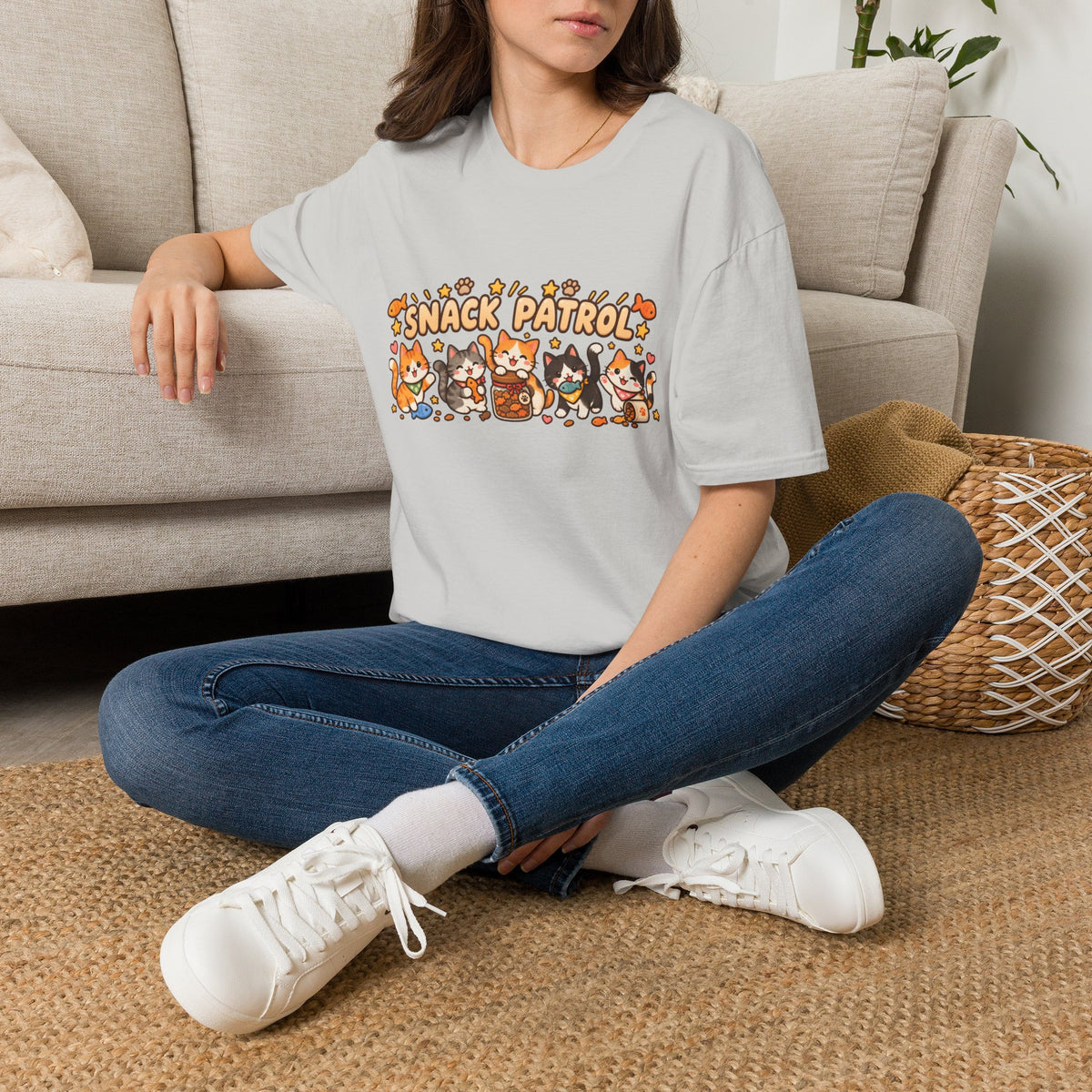 Snack Patrol T-Shirt — Cute Kawaii Cats Holding Snacks