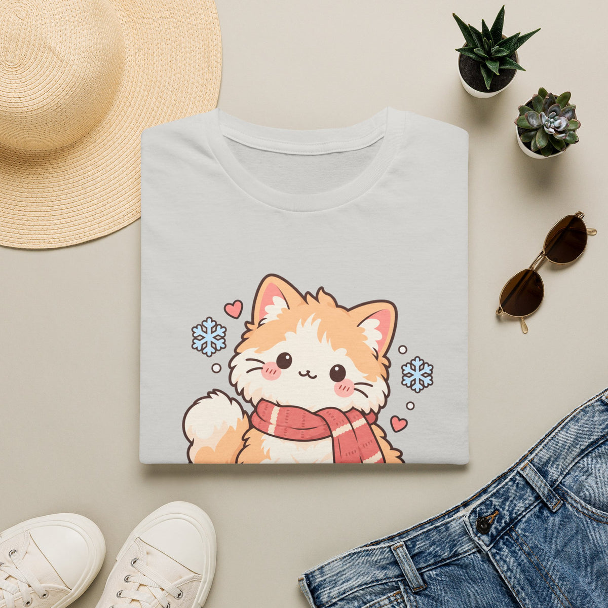 Cozy Cat T-Shirt — "Stay Cozy" Winter Kitten Graphic Tee