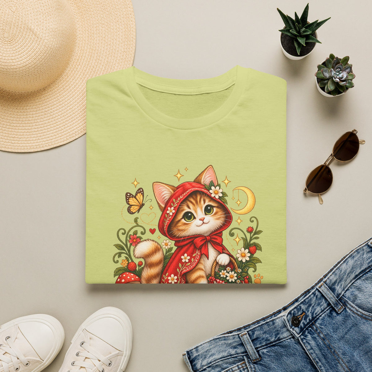 Little Red Riding Cat T-Shirt