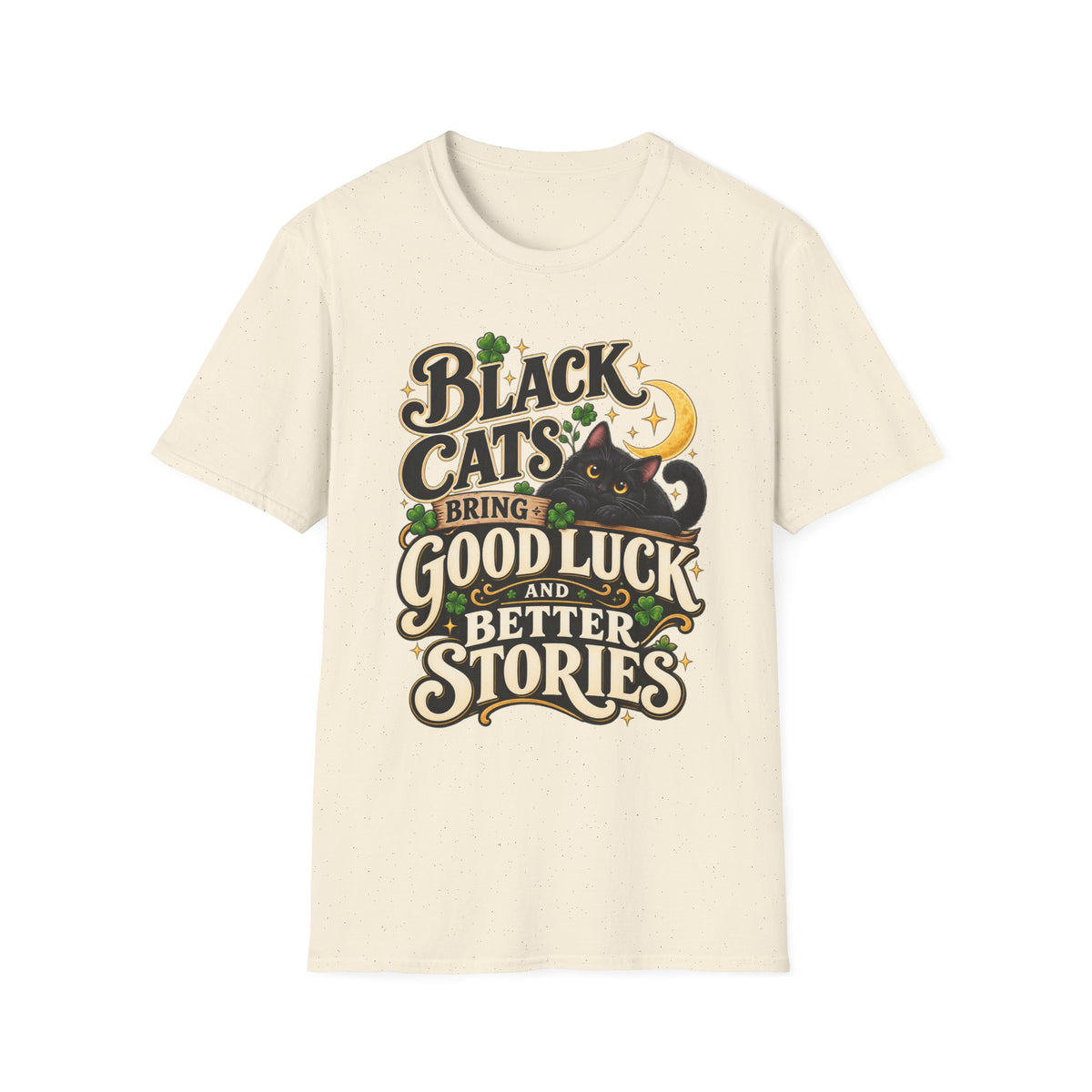 Black Cats Bring Good Luck T-Shirt — Cute Lucky Black Cat Graphic Tee